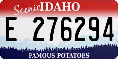 ID license plate E276294