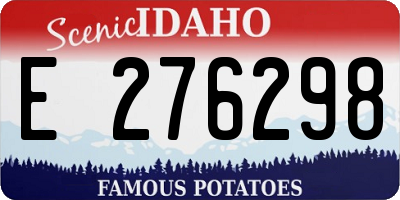 ID license plate E276298