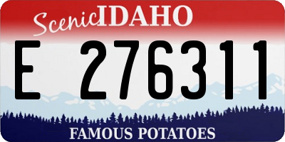 ID license plate E276311