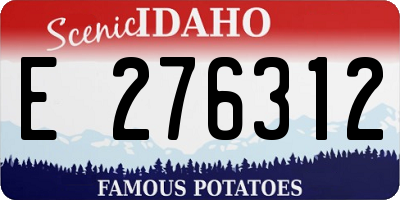 ID license plate E276312