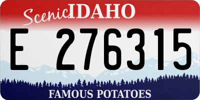 ID license plate E276315