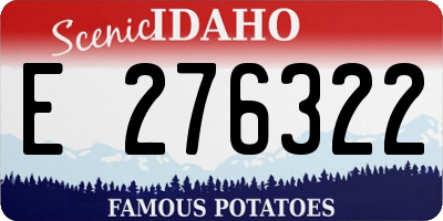 ID license plate E276322