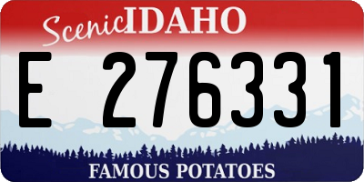 ID license plate E276331