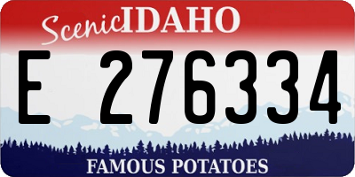 ID license plate E276334