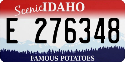 ID license plate E276348