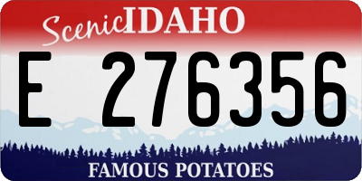 ID license plate E276356