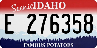 ID license plate E276358