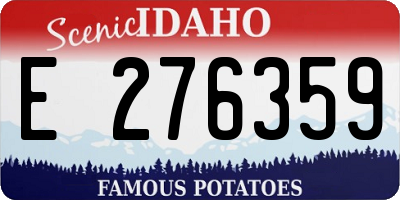 ID license plate E276359