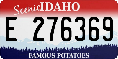 ID license plate E276369