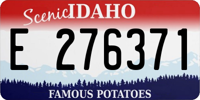 ID license plate E276371
