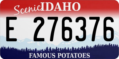 ID license plate E276376