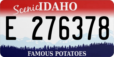 ID license plate E276378