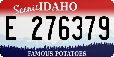ID license plate E276379