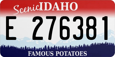 ID license plate E276381