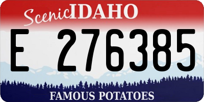 ID license plate E276385