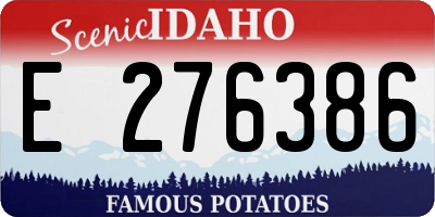 ID license plate E276386