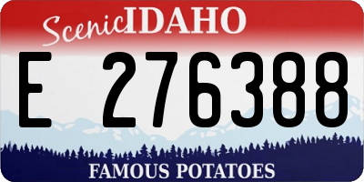 ID license plate E276388