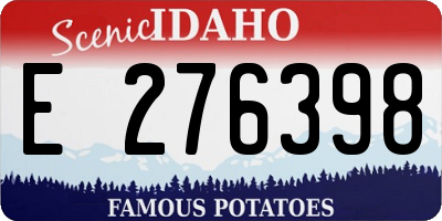 ID license plate E276398