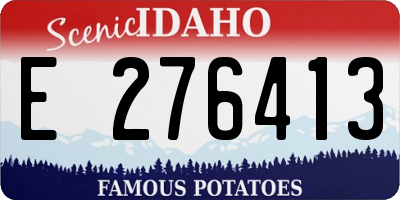 ID license plate E276413
