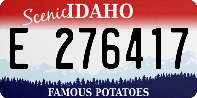 ID license plate E276417