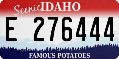 ID license plate E276444