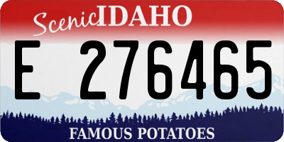 ID license plate E276465
