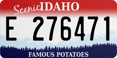 ID license plate E276471