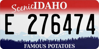 ID license plate E276474