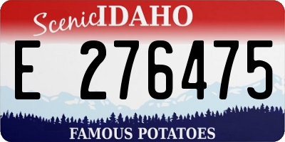 ID license plate E276475