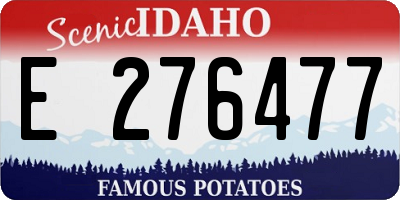 ID license plate E276477