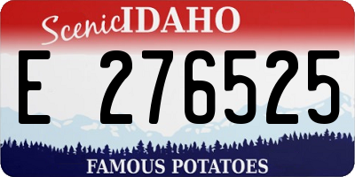 ID license plate E276525