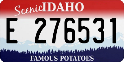 ID license plate E276531