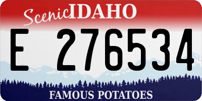 ID license plate E276534