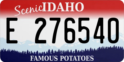ID license plate E276540