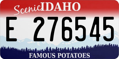 ID license plate E276545