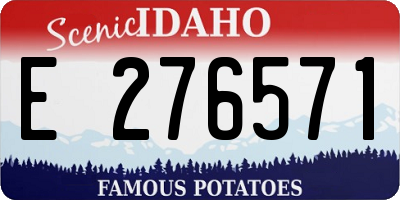 ID license plate E276571