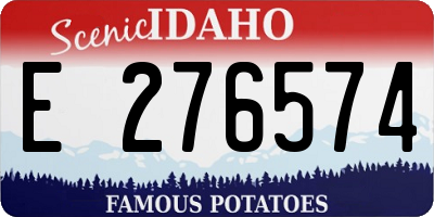 ID license plate E276574
