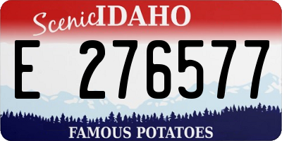 ID license plate E276577