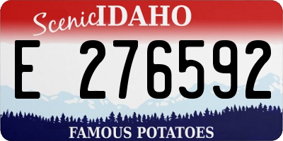 ID license plate E276592