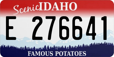 ID license plate E276641