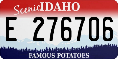 ID license plate E276706