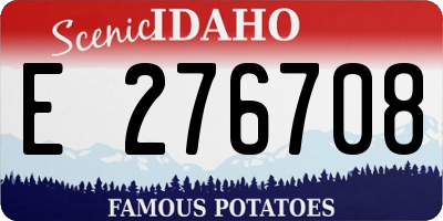 ID license plate E276708