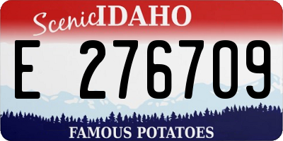 ID license plate E276709
