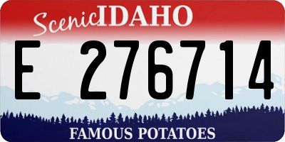ID license plate E276714