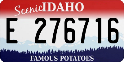 ID license plate E276716