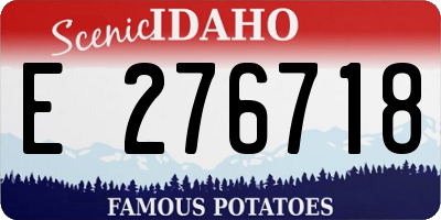 ID license plate E276718