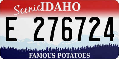ID license plate E276724
