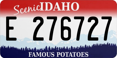 ID license plate E276727