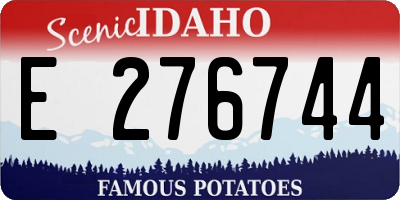 ID license plate E276744