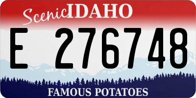 ID license plate E276748